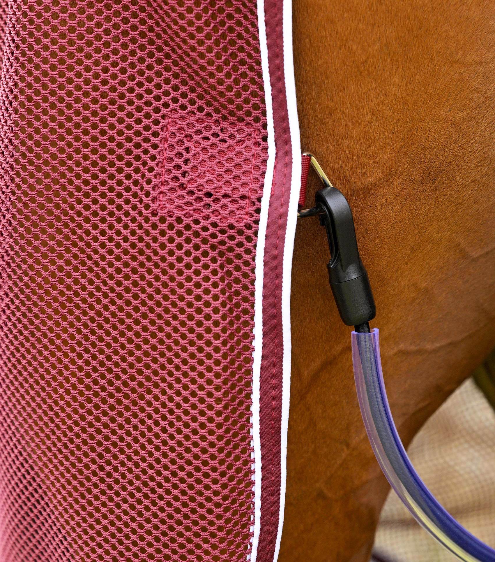 Premier Equine Airtech Mesh Horse Cooler Rug Burgundy - N P Equestrian & Pet Supplies Ltd 