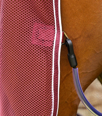 Premier Equine Airtech Mesh Horse Cooler Rug Burgundy - N P Equestrian & Pet Supplies Ltd 