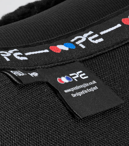 Premier Equine Airtechnology Shockproof Wool Saddle Pad - Half Pad Black/Black Wool