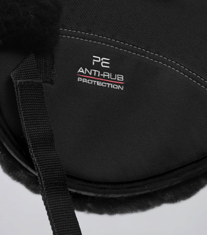 Premier Equine Airtechnology Shockproof Wool Saddle Pad - Half Pad Black/Black Wool