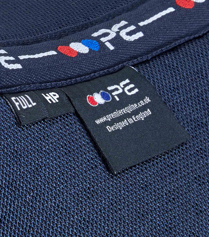 Premier Equine Airtechnology Shockproof Wool Saddle Pad - Half Pad Navy/Grey Wool