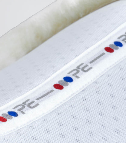 Premier Equine Airtechnology Shockproof Wool Saddle Pad - Half Pad White/Natural Wool