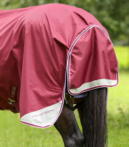 Premier Equine Akoni 0g Turnout Rug with Classic Neck Cover Wine