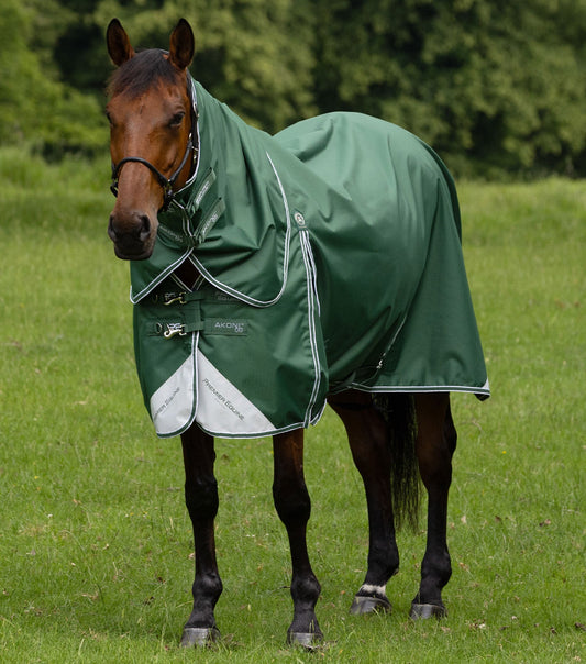 Premier Equine Akoni 0g Turnout Rug with Classic Neck Cover - Green