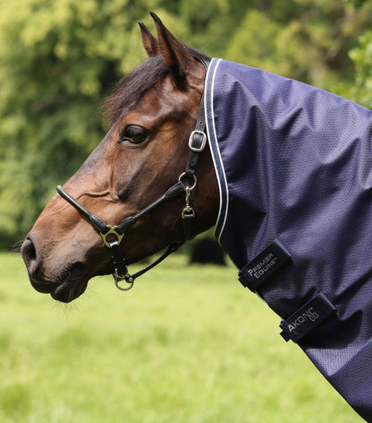Premier Equine Akoni 0g Turnout Rug with Classic Neck Cover - Navy