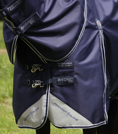 Premier Equine Akoni 0g Turnout Rug with Classic Neck Cover - Navy