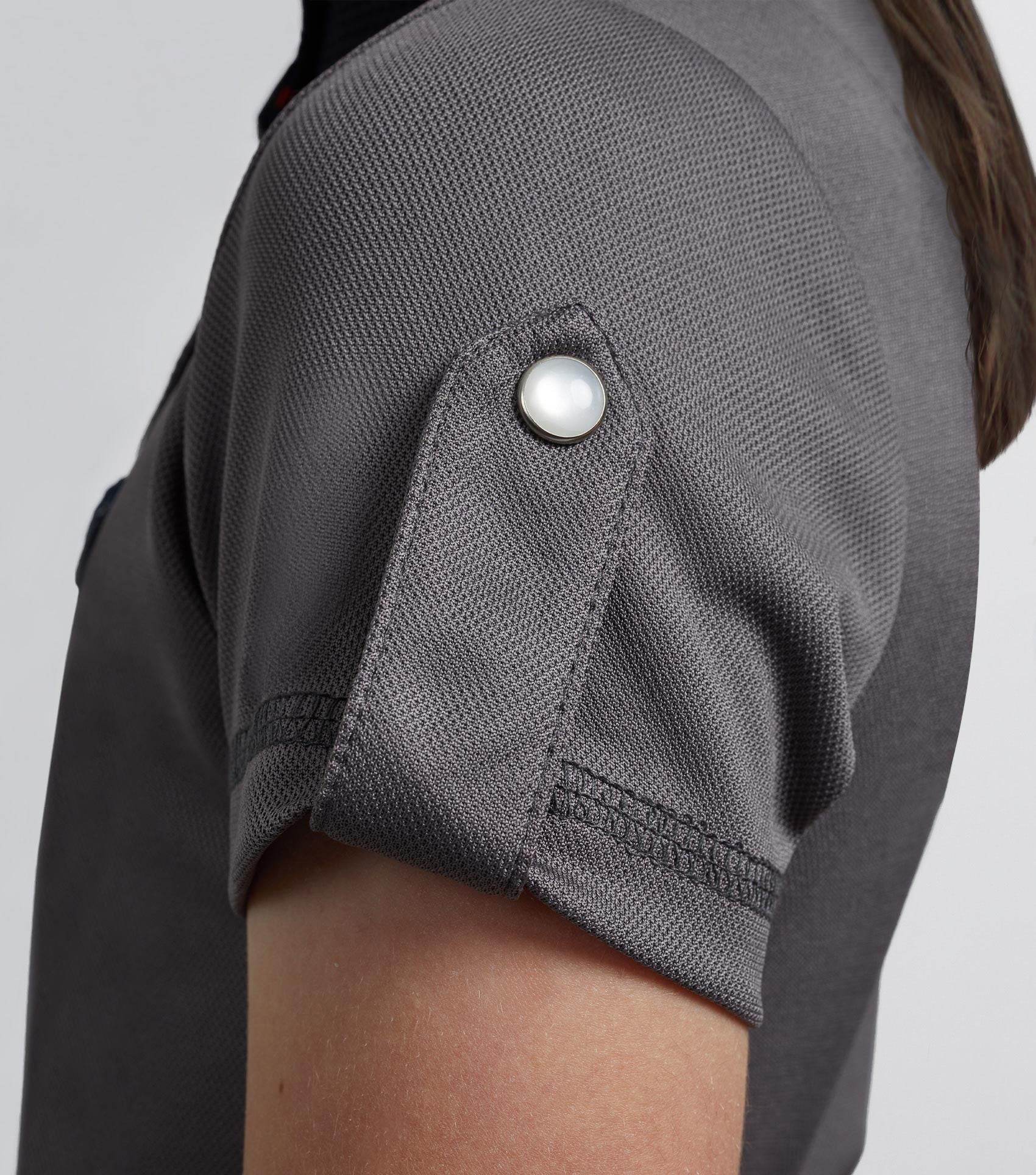 Premier Equine Mini Amia Girl's Technical Short Sleeve Riding Top Grey - N P Equestrian & Pet Supplies Ltd 