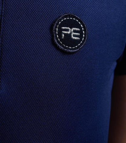 Premier Equine Mini Amia Girl's Technical Short Sleeve Riding Top Navy - N P Equestrian & Pet Supplies Ltd 