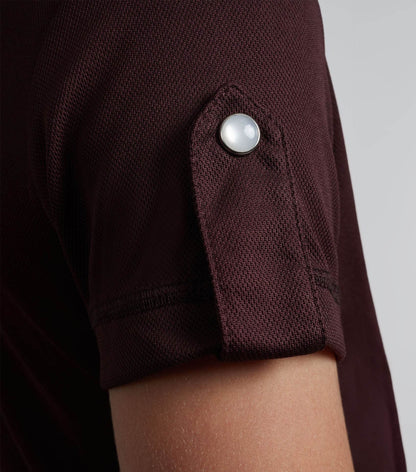 Premier Equine Mini Amia Girl's Technical Short Sleeve Riding Top Wine - N P Equestrian & Pet Supplies Ltd 