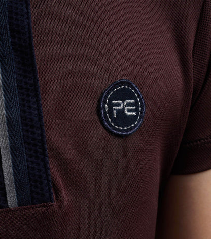 Premier Equine Mini Amia Girl's Technical Short Sleeve Riding Top Wine - N P Equestrian & Pet Supplies Ltd 