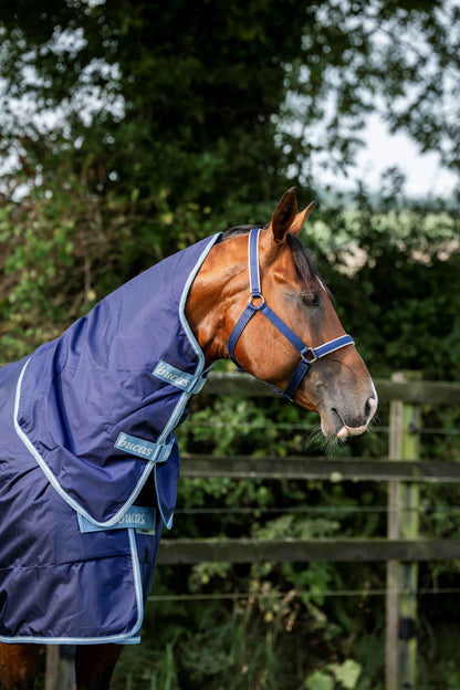 Bucas 150g Atlantic Exclusive Turnout Rug with Neck - Navy/Blue