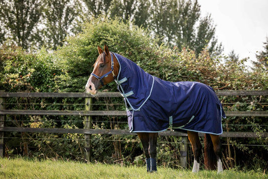 Bucas 150g Atlantic Exclusive Turnout Rug with Neck - Navy/Blue
