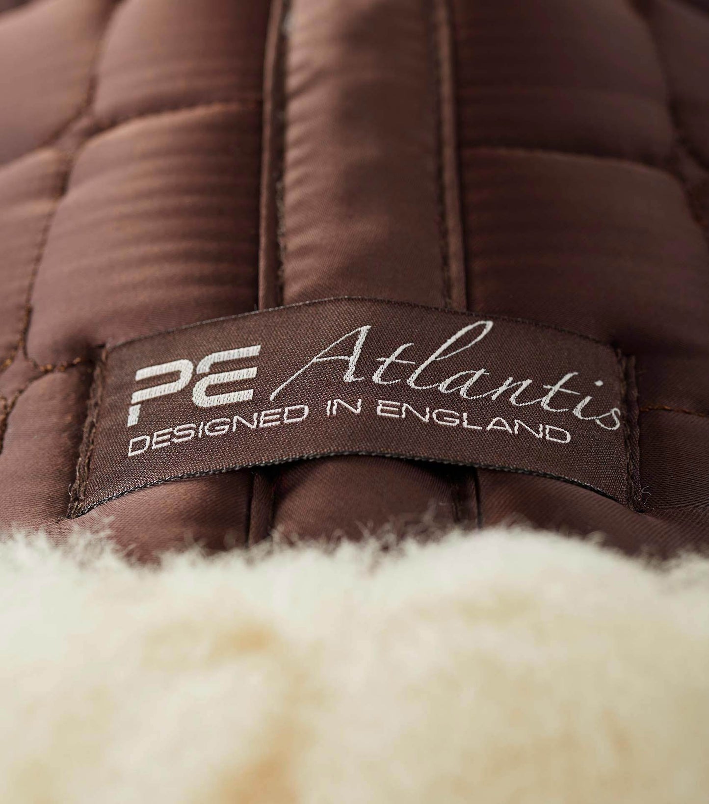 Premier Equine Atlantis CC Satin Wool Dressage Square Brown/Natural Wool