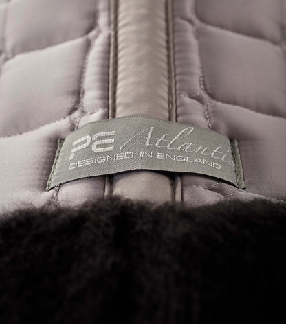 Premier Equine Atlantis CC Satin Wool Dressage Square Grey/Black Wool