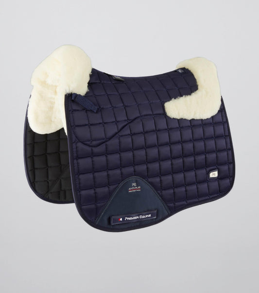 Premier Equine Atlantis CC Satin Wool Dressage Square Navy/Natural Wool