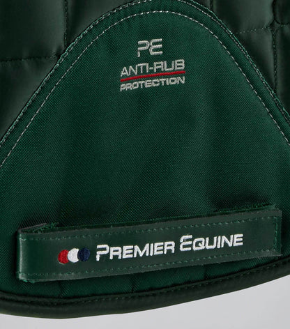 Premier Equine Atlantis CC Satin Wool Dressage Square Olive/Black Wool