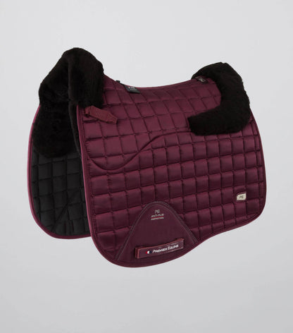Premier Equine Atlantis CC Satin Wool Dressage Square Wine/Black Wool