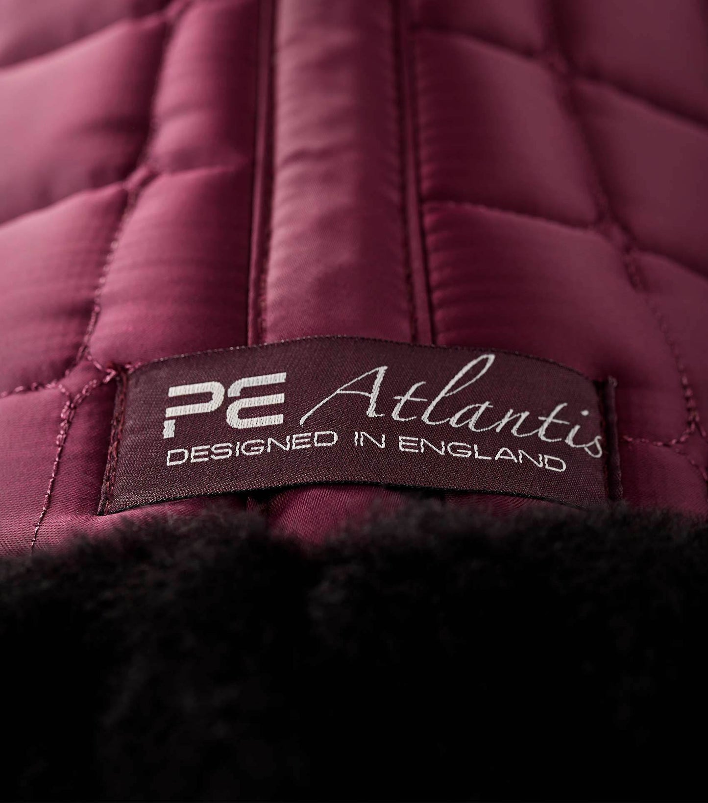 Premier Equine Atlantis CC Satin Wool Dressage Square Wine/Black Wool