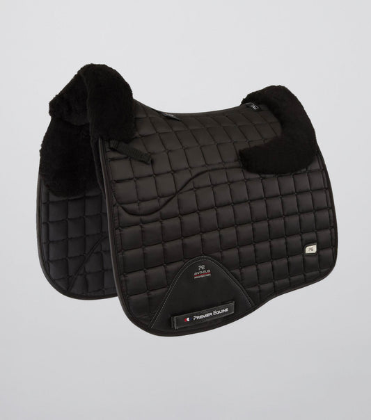 Premier Equine Atlantis CC Satin Wool Dressage Square Black/Black Wool