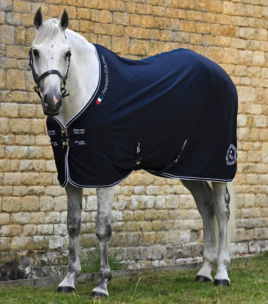 Premier Equine Atlas Horse Cooler Rug Navy - N P Equestrian & Pet Supplies Ltd 