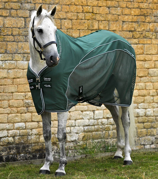 Premier Equine Atlas Mesh Horse Cooler Rug Green - N P Equestrian & Pet Supplies Ltd 