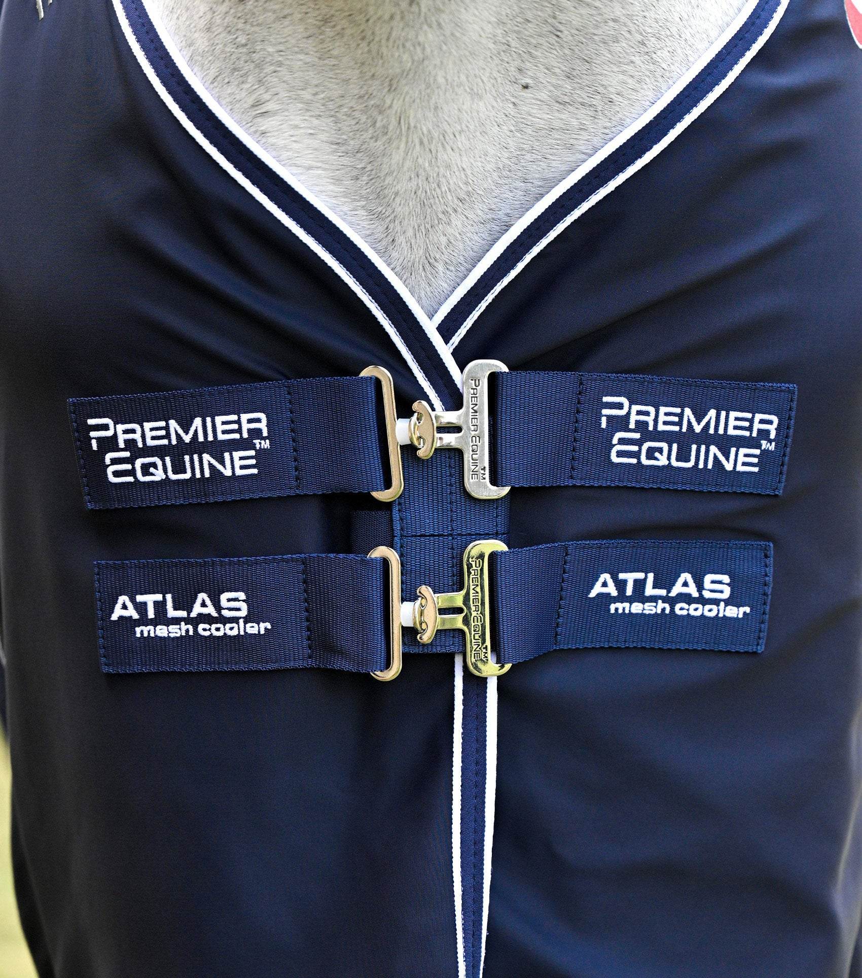 Premier Equine Atlas Mesh Horse Cooler Rug Navy - N P Equestrian & Pet Supplies Ltd 