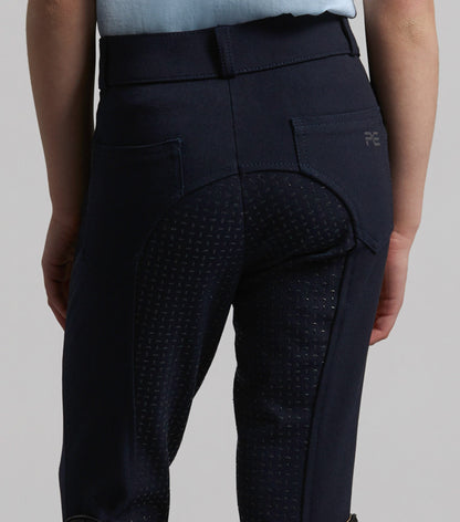 Premier Equine Brava Girls Full Seat Gel Riding Breeches Navy