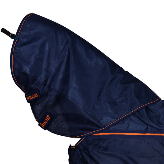 Bucas Therapy Mesh Neck Cover - Navy/Orange