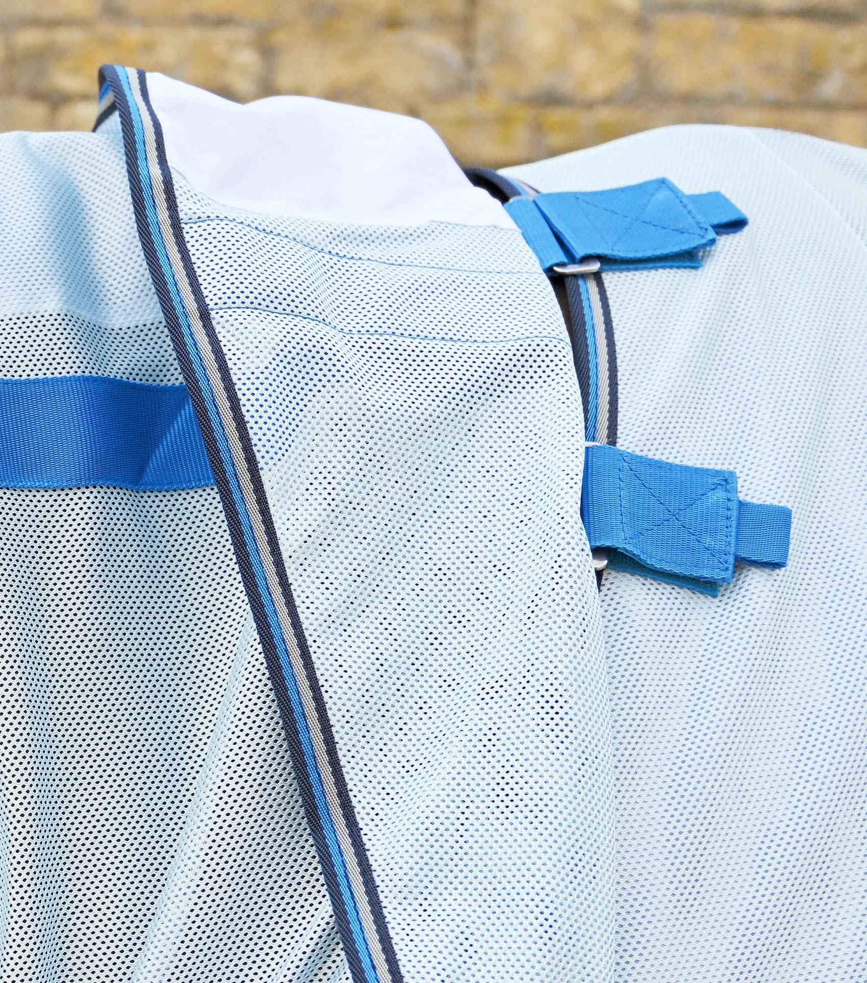 Premier Equine Bug Buster Fly Rug with Detachable Neck and Belly Flap - Blue