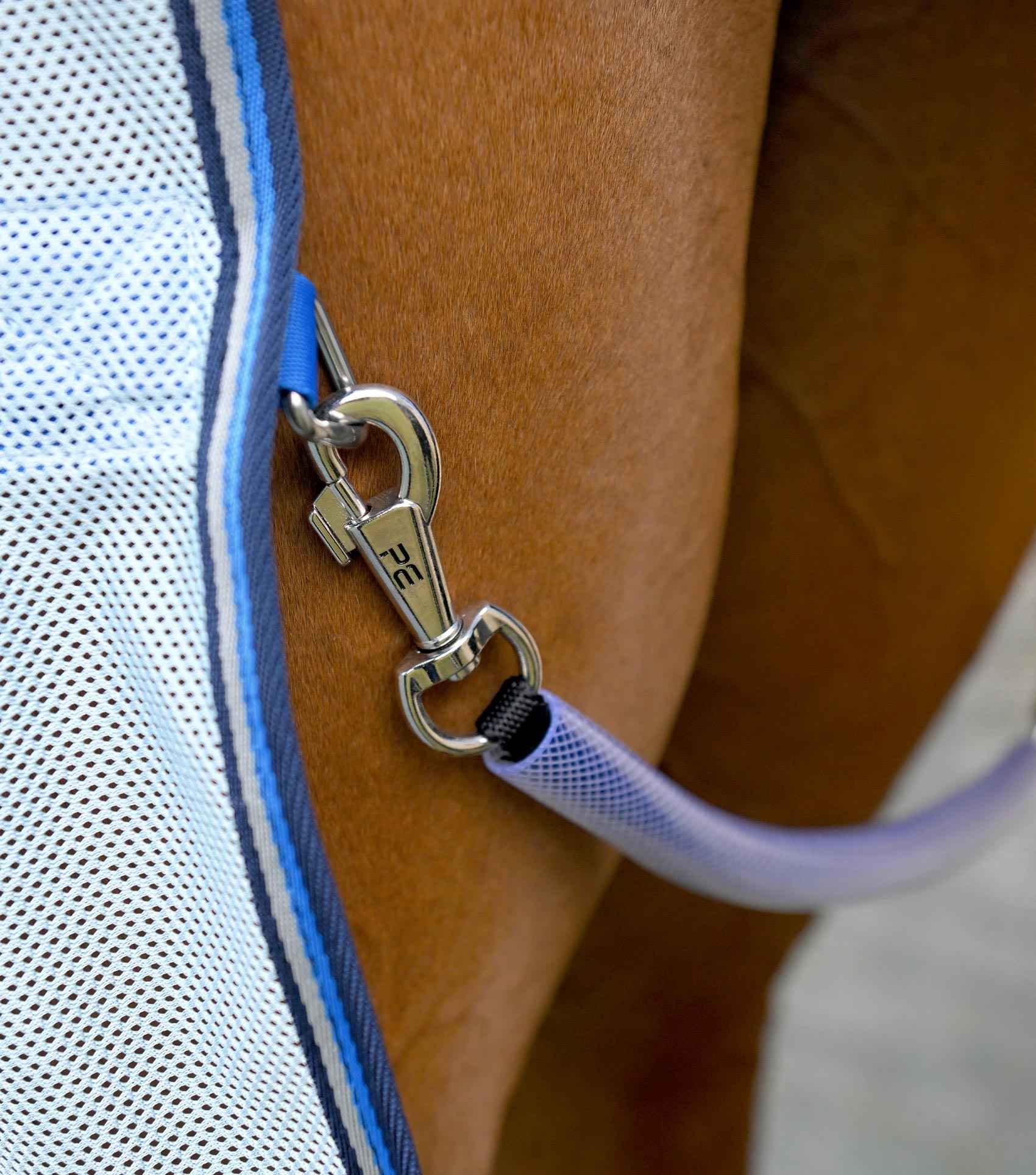 Premier Equine Bug Buster Fly Rug with Detachable Neck and Belly Flap - Blue