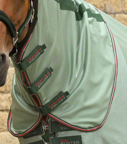 Premier Equine Bug Buster Fly Rug with Detachable Neck and Belly Flap - Mint Green