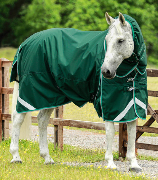 Premier Equine Buster 200g Turnout Rug with Snug-Fit Neck Cover Green - N P Equestrian & Pet Supplies Ltd 