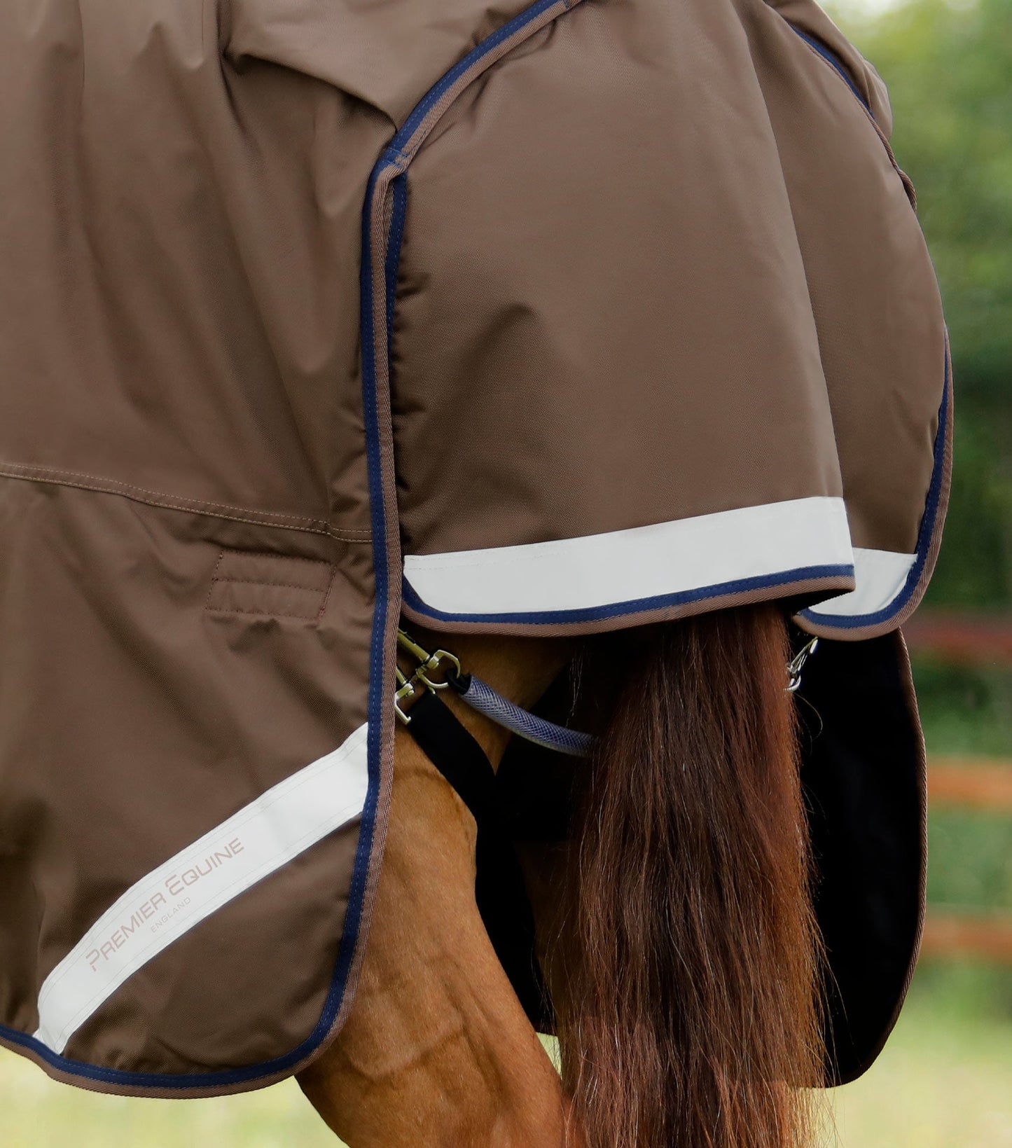 Premier Equine Buster 400g Turnout Rug with Snug-Fit Neck Cover Brown