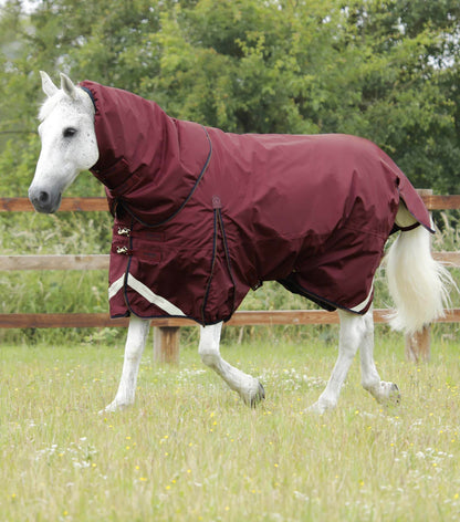 Premier Equine Buster 400g Turnout Rug with Snug-Fit Neck Cover Burgundy - N P Equestrian & Pet Supplies Ltd 