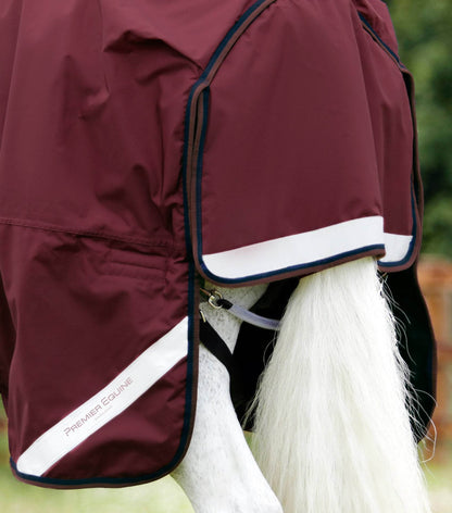 Premier Equine Buster 400g Turnout Rug with Snug-Fit Neck Cover Burgundy - N P Equestrian & Pet Supplies Ltd 