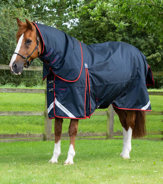 Premier Equine Buster 420g Turnout Rug with Classic Neck Cover Navy