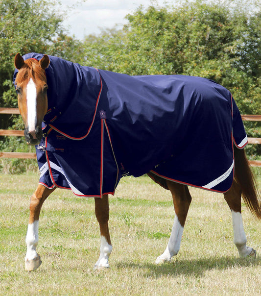 Premier Equine Buster 50g Turnout Rug with Snug-Fit Neck Cover Navy - N P Equestrian & Pet Supplies Ltd 