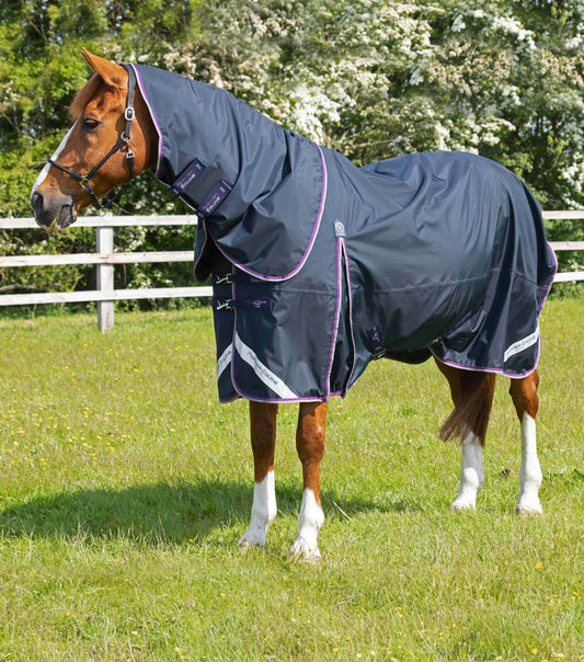 Premier Equine Buster 70g Turnout Rug with Classic Neck Cover Navy - N P Equestrian & Pet Supplies Ltd 