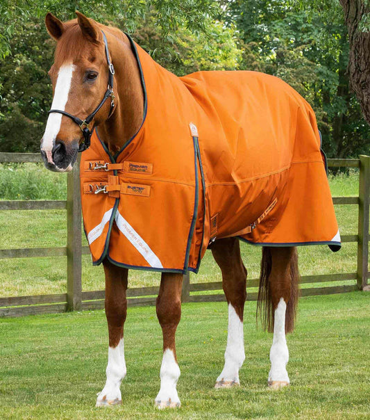 Premier Equine Buster Hardy 400g Half Neck Turnout Rug Burnt Orange - N P Equestrian & Pet Supplies Ltd 