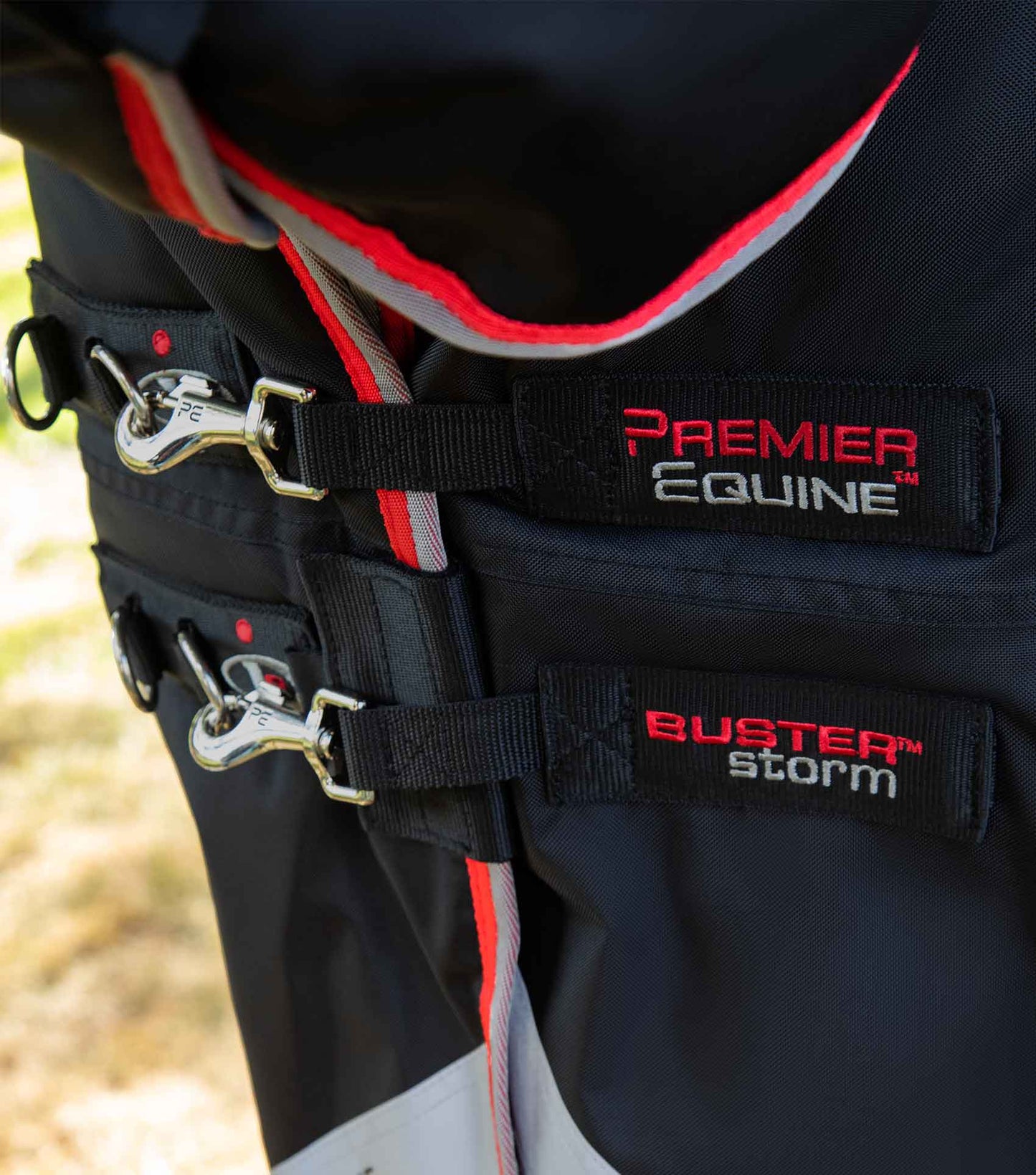 Premier Equine Buster Storm 400g Combo Turnout Rug with Snug-Fit Neck Black - N P Equestrian & Pet Supplies Ltd