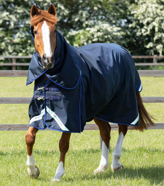 Premier Equine Buster 40g Turnout Rug with Classic Neck Cover Navy - N P Equestrian & Pet Supplies Ltd 