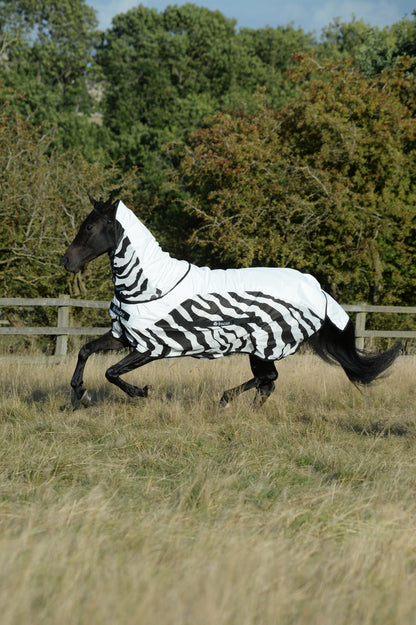 Bucas Buzz-Off Rain Zebra Fly Rug With Detachable Neck
