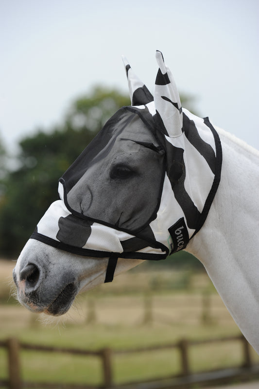 Bucas Buzz-Off Deluxe Zebra Fly Mask