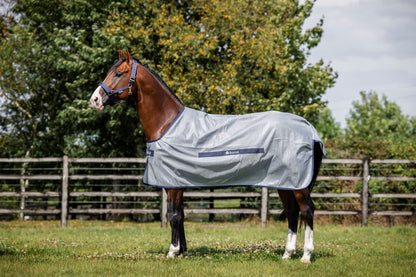 Bucas Buzz-Off Classic Cut Fly Rug - Blue/Silver