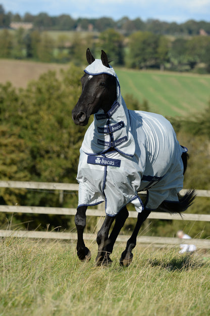 Bucas Buzz-Off X Full Neck Fly Rug - Silver