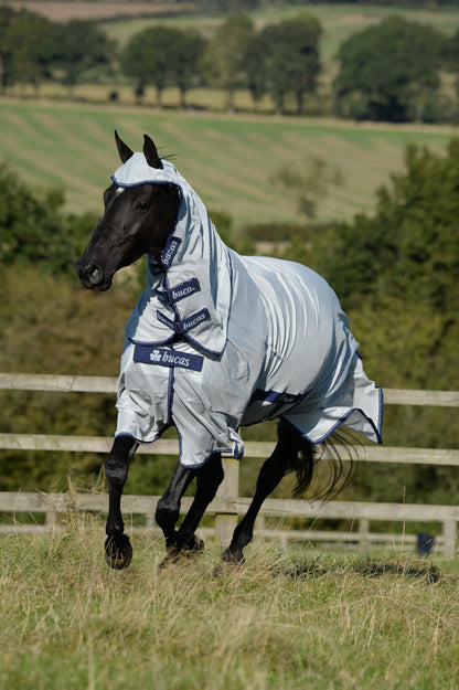 Bucas Buzz-Off X Full Neck Fly Rug - Silver