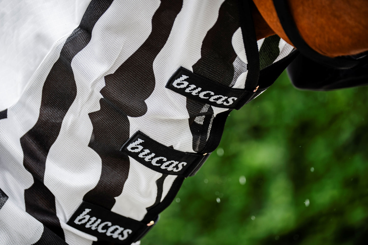 Bucas Buzz-Off Rain Zebra Fly Rug With Detachable Neck