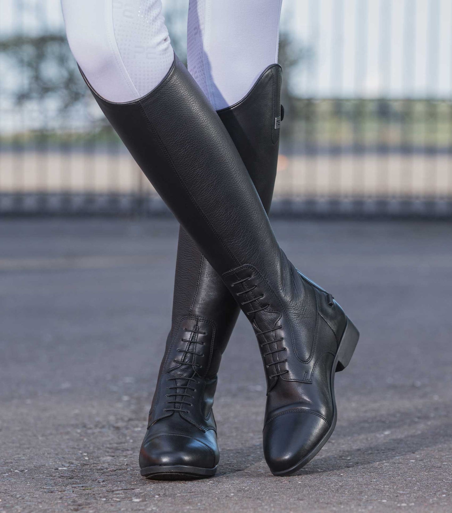 Premier Equine Calanthe Ladies Leather Field Tall Riding Boot Black