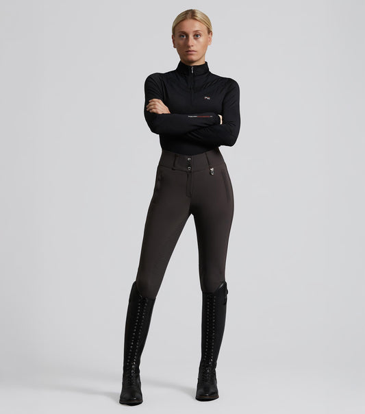 Premier Equine Carapello Ladies Full Seat Gel Riding Breeches - Liquorice