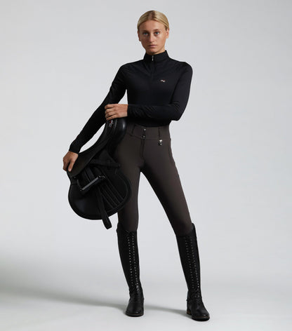 Premier Equine Carapello Ladies Full Seat Gel Riding Breeches - Liquorice